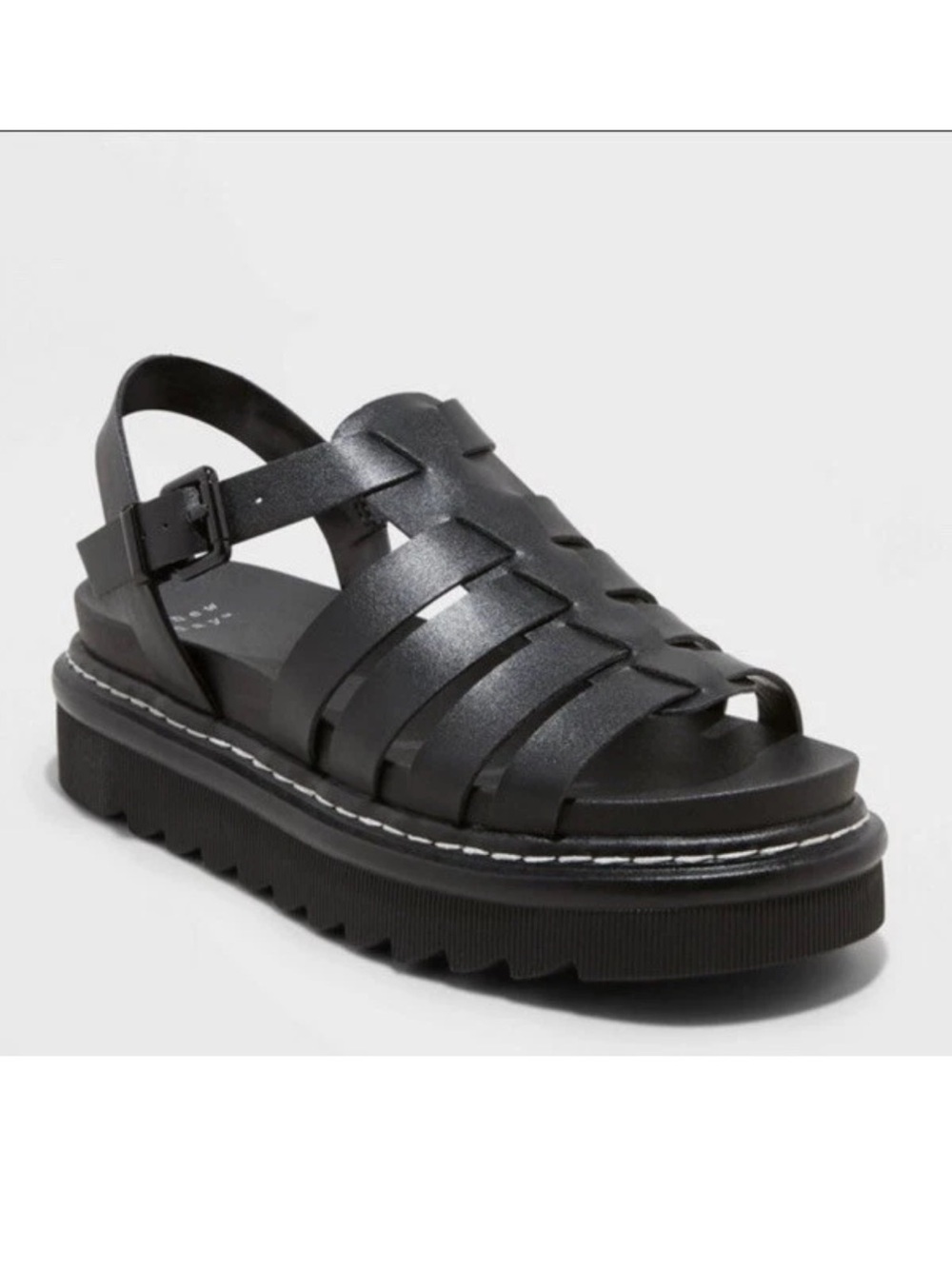 A new day - Monroe platform sandals Black Size 9.5 NWOB